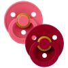Набор пустышек BIBS Colour Coral/Ruby, 6-18 мес, 2 шт Набор пустышек BIBS Colour Coral/Ruby, 6-18 мес, 2 шт