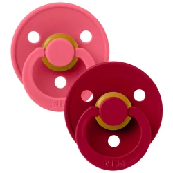 Набор пустышек BIBS Colour Coral/Ruby, 6-18 мес, 2 шт