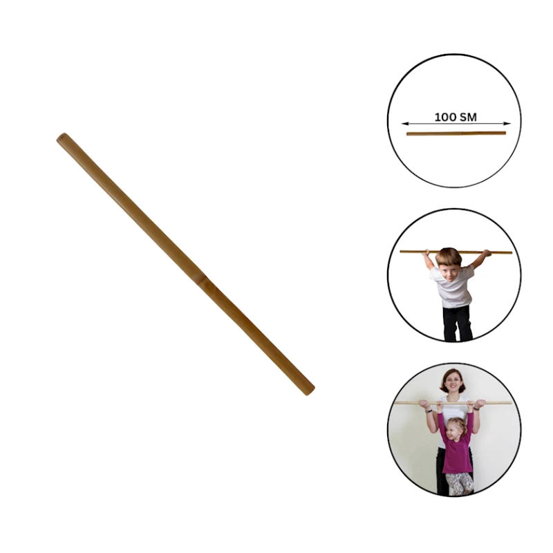 Гимнастическая палка 100 см, коричневая