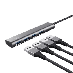 USB хаб Trust Halyx USB-C To 4 Port USB-A 3.2 Gen1 (24948)