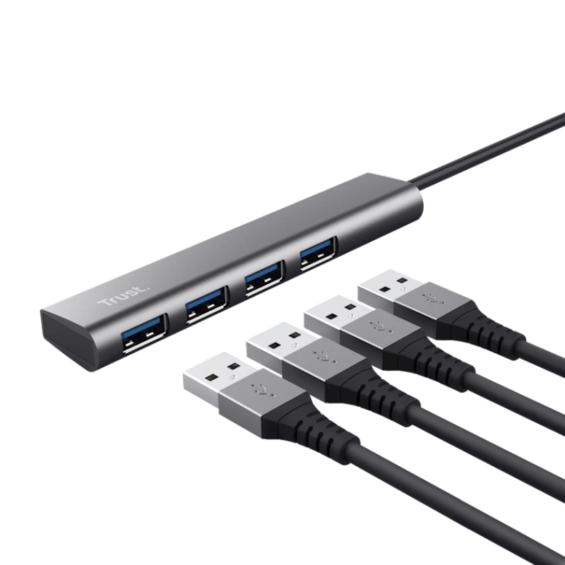 USB хаб Trust Halyx USB-C To 4 Port USB-A 3.2 Gen1 (24948) USB хаб Trust Halyx USB-C To 4 Port USB-A 3.2 Gen1 (24948)
