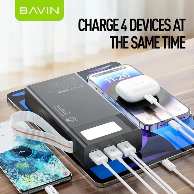 Xarici akkumulyator Bavin PC006 30000 mAh Black Xarici akkumulyator Bavin PC006 30000 mAh Black