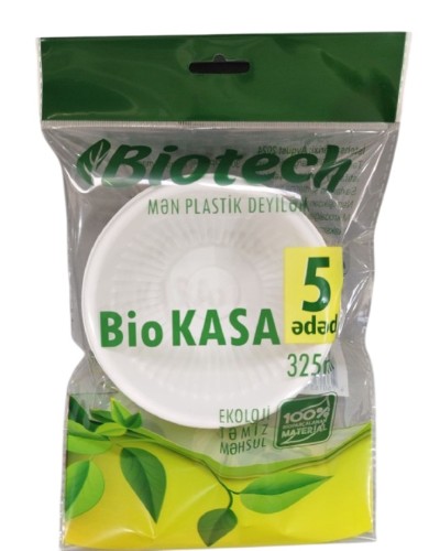 Birdəfəlik bio kasa Biotech, 350 ml, 5 əd