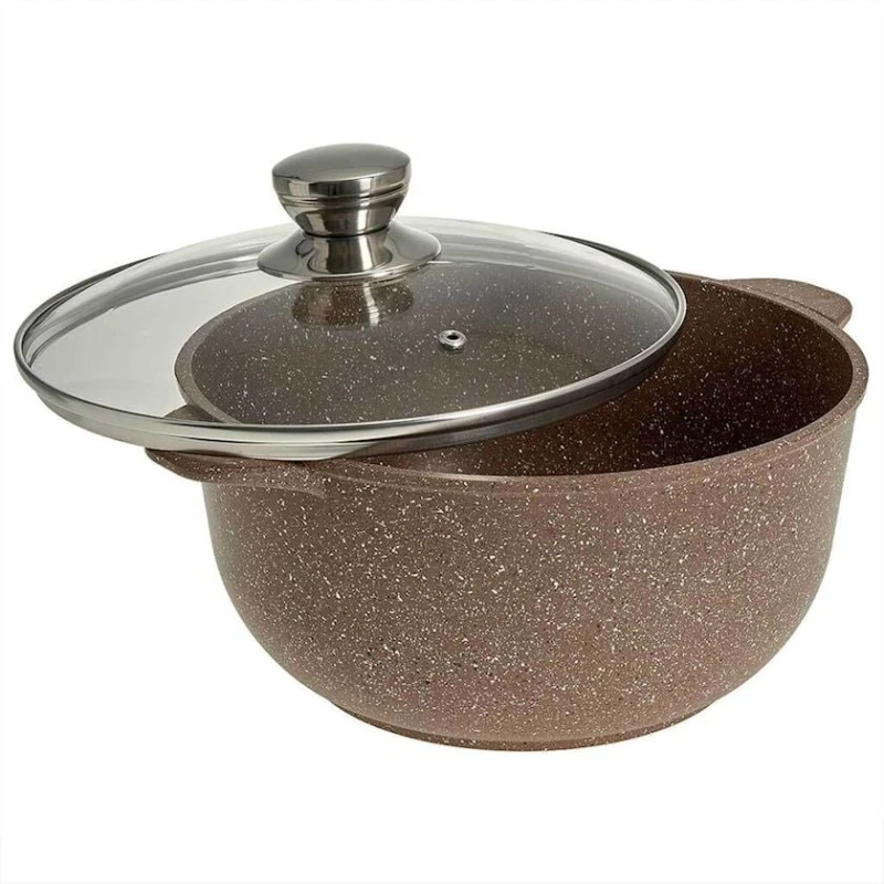 Кастрюля Gardarika GRQZKR26, 6 л, 26 см, алюминий, коричневая