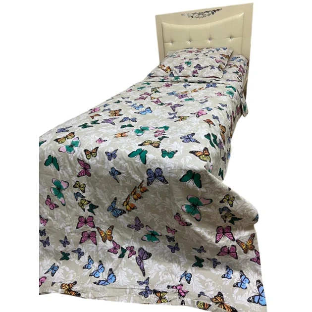 Комплект постельного белья MiraNova CTS-698, простыня 160х220 см, пододеяльник 160х220 см, наволочка 50х70 см, односпальный, хлопок, разноцветный