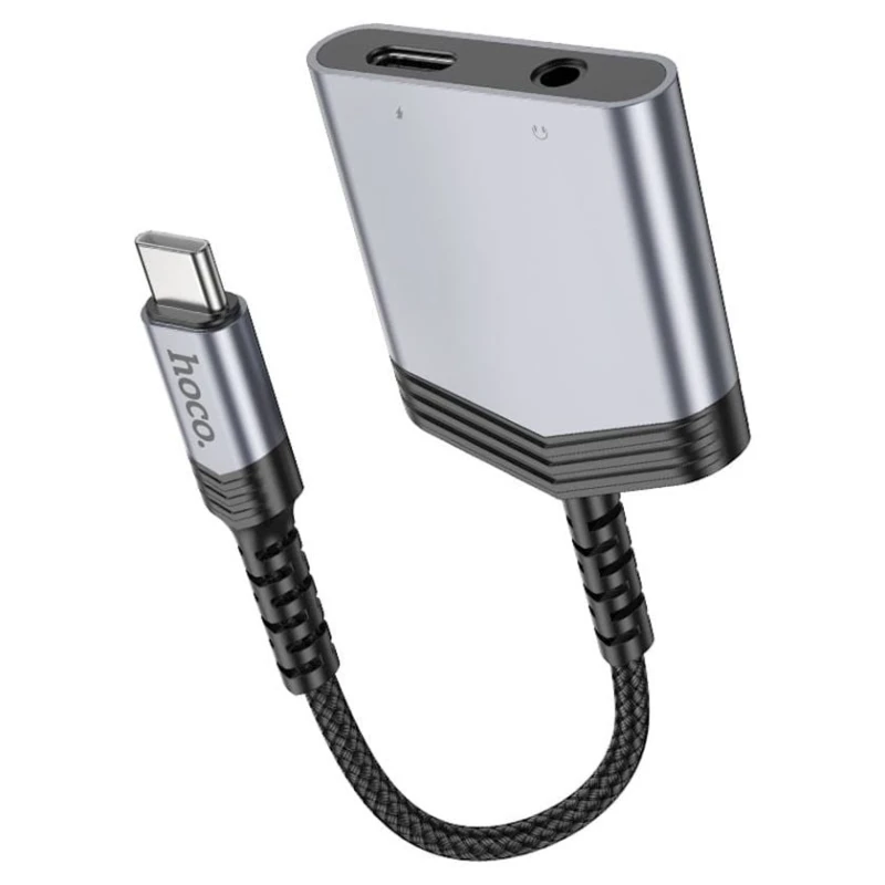 Адаптер Hoco LS39 Type-C to Type-C + 3.5mm Black