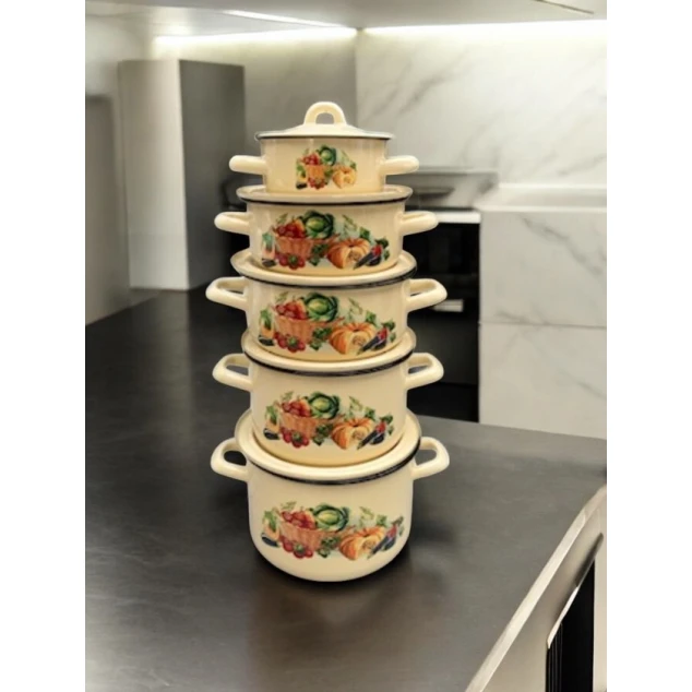 Qazan dəsti Gallery Home GH-000081, mina, rəngbərəng