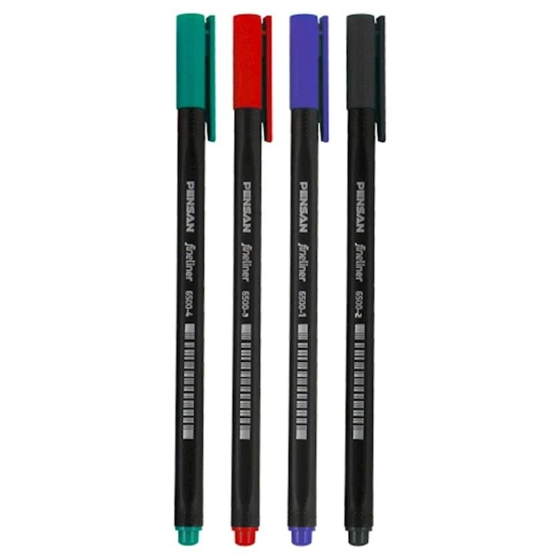 Набор ручек Pensan Fineliner 6500/w4 0.4 мм, 4 шт Набор ручек Pensan Fineliner 6500/w4 0.4 мм, 4 шт