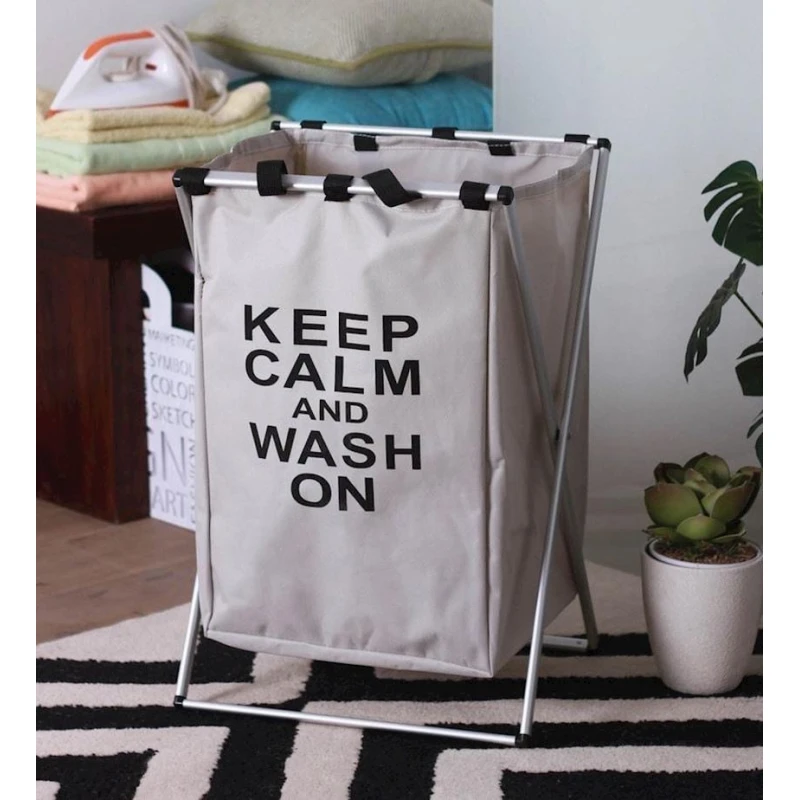 Корзина для белья IP24YUN3, серая, 38x37x56 см