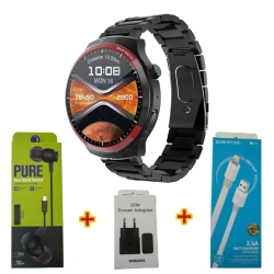 Умные часы Smart Watch hw16 Max Black Steel + Free Gift