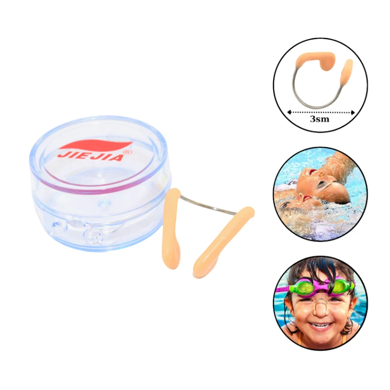 Зажим для носа JieJia 1537/1, металл/силикон