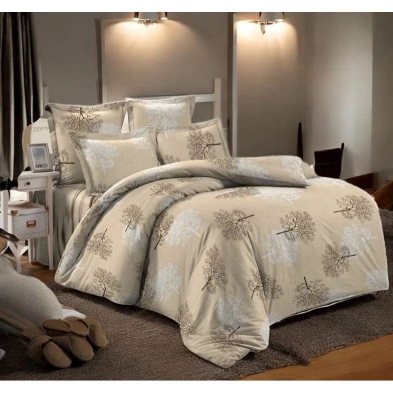 Комплект постельного белья MiraNova 185, пододеяльник 200x220 см, простыня 200x220 см, 2 наволочки 50x70 см, двуспальный, разноцветный