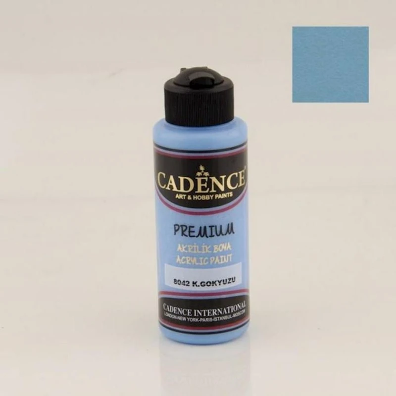 Декоративная акриловая краска Cadence Premium Acrylic Paint 8042 Dark Sky Blue, 120 мл Декоративная акриловая краска Cadence Premium Acrylic Paint 8042 Dark Sky Blue, 120 мл