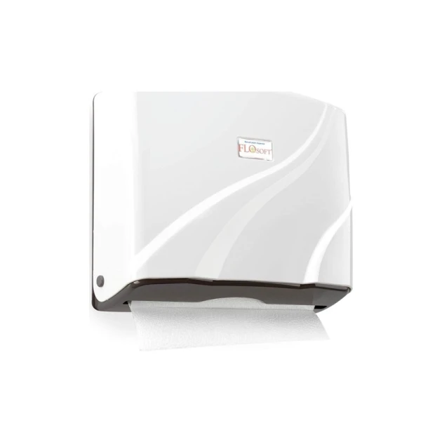 Диспенсер для бумажных полотенец Flosoft F177, белый Диспенсер для бумажных полотенец Flosoft F177, белый