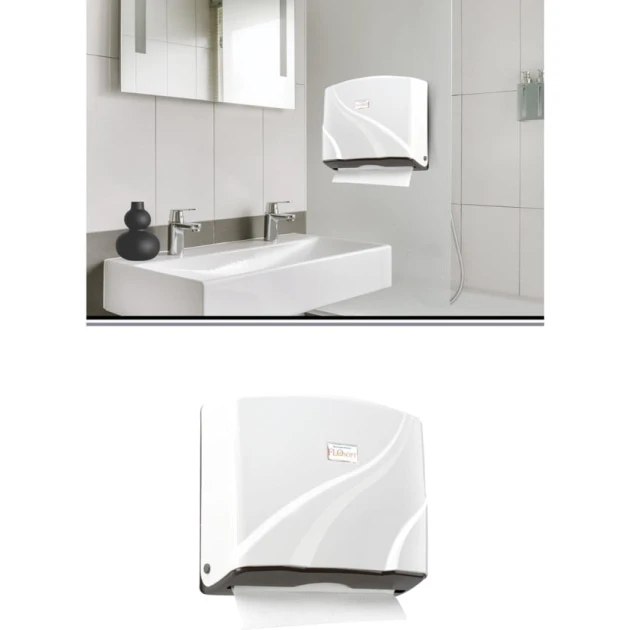 Диспенсер для бумажных полотенец Flosoft F177, белый Диспенсер для бумажных полотенец Flosoft F177, белый