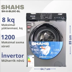 Стиральная машина Shahs SH-8-BLDC-SL Gray