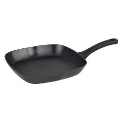 Сковородка-гриль Gipfel Denver 51067, 28 см, алюминий, антипригарное покрытие, черная
