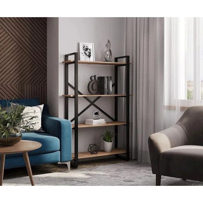 Стеллаж 3563_LoftStefan4Votan, 90x31x140 см, ЛДСП, коричневый