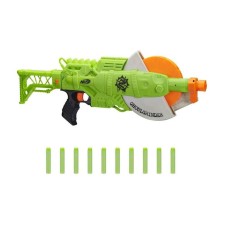 Blaster Nerf Zombie Strike Ghoulgrinder, 10 mızraq, plastik, yaşıl