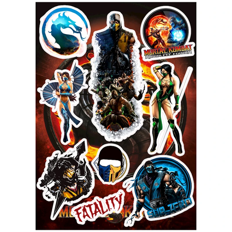 Набор наклеек Mortal Kombat, 9 шт Набор наклеек Mortal Kombat, 9 шт