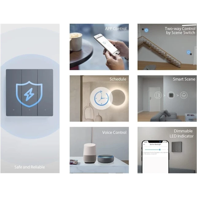 Умный выключатель Sonoff M5-3C-80 Умный выключатель Sonoff M5-3C-80