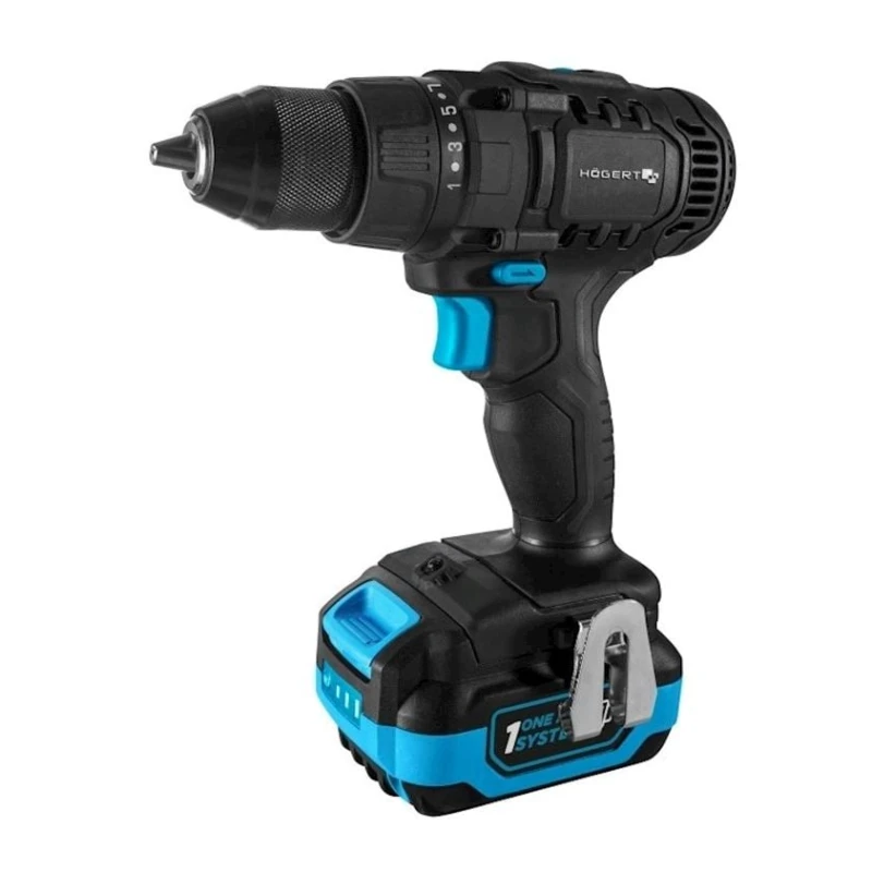 Аккумуляторная дрель Högert HT2E244-B12DD + аккумулятор 2Ач + зарядная станция 4А + кейс Аккумуляторная дрель Högert HT2E244-B12DD + аккумулятор 2Ач + зарядная станция 4А + кейс