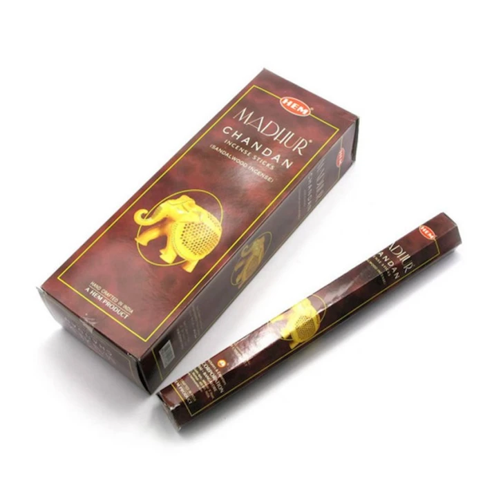 Aromatik çubuqlar Hem Incense Sticks Madhur Chandan, 20 əd