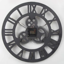 Настенные часы Шестеренки, серый
