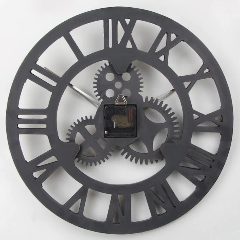 Настенные часы Шестеренки, серый