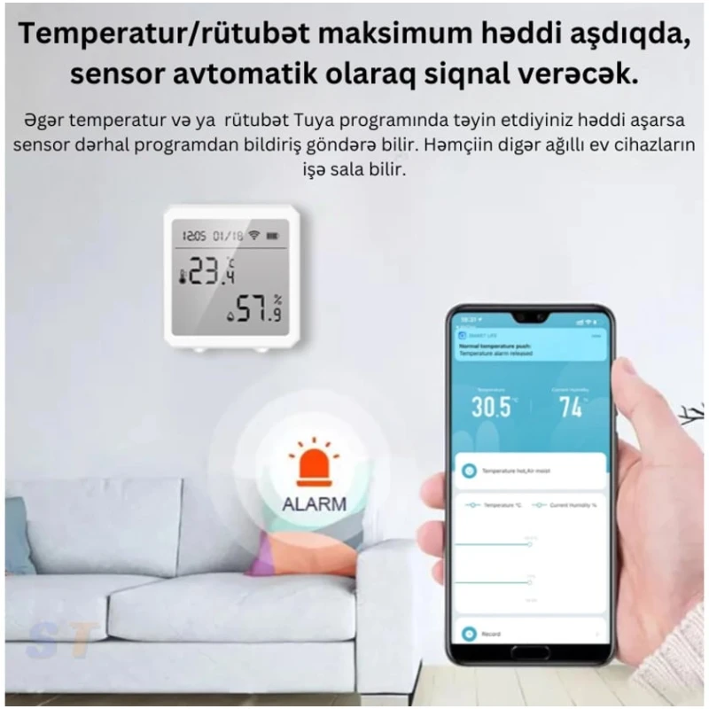 Сенсор температуры и влажности EARYKONG ER-WSD01-ZB Сенсор температуры и влажности EARYKONG ER-WSD01-ZB