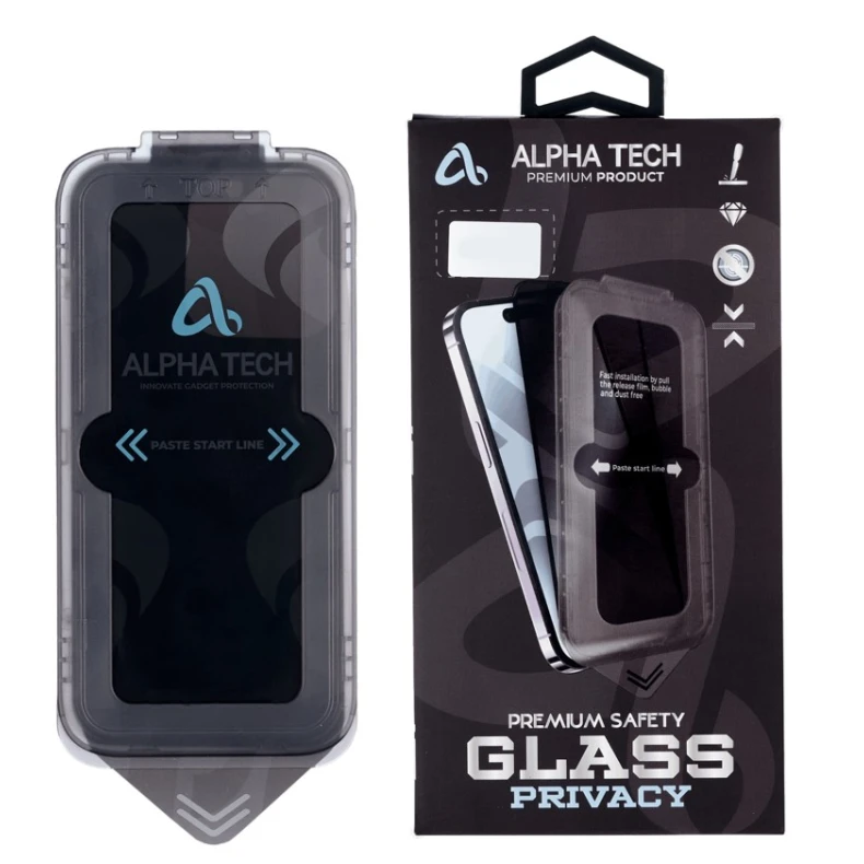 Qoruyucu şüşə Alpha Tech Premium Protective Apple iPhone 15 Olus üçün Privacy