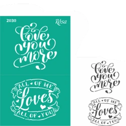 Трафарет самоклеящийся Rosa Talent, 13х20 см, №2028 Love