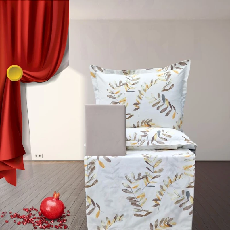 Комплект постельного белья Narlı 001137, пододеяльник 160x220 см (2 шт), простыня 240x260 см, наволочка 50х70 см (2 шт), семейный, хлопок, разноцветный