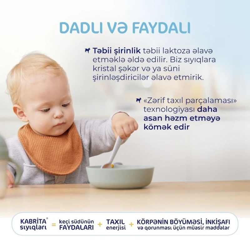 Sıyıq Kabrita Qarabaşaq, alma və ərik ilə, keçi südündə, 5 aydan, 180 q (8716677006352). Sıyıq Kabrita Qarabaşaq, alma və ərik ilə, keçi südündə, 5 aydan, 180 q (8716677006352).