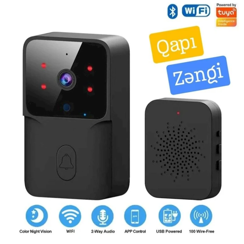 Умный Видеодомофон Tuya Wi-Fi Black Умный Видеодомофон Tuya Wi-Fi Black