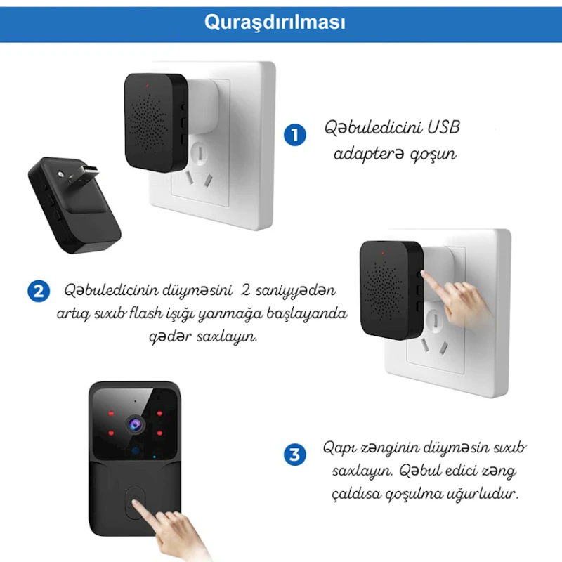 Умный Видеодомофон Tuya Wi-Fi Black Умный Видеодомофон Tuya Wi-Fi Black