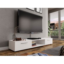 TV üçün tumba Ev Plus 12115865, LDSP, ağ, 176x40x28 sm