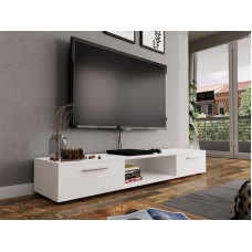 TV üçün tumba Ev Plus 12115865, LDSP, ağ, 176x40x28 sm