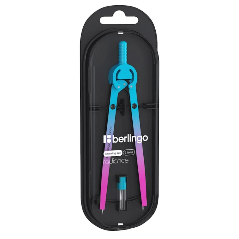 Готовальня Berlingo Radiance 17 см, розовый/голубой