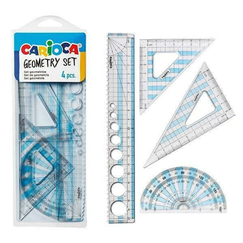 Набор линеек Carioca Geometry Set, 4 предмета Набор линеек Carioca Geometry Set, 4 предмета
