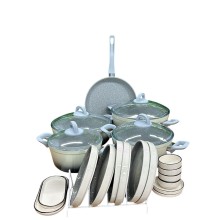 Qab-qacaq dəsti Canali Florya FV_04000726, qranit, boz, 23 parça