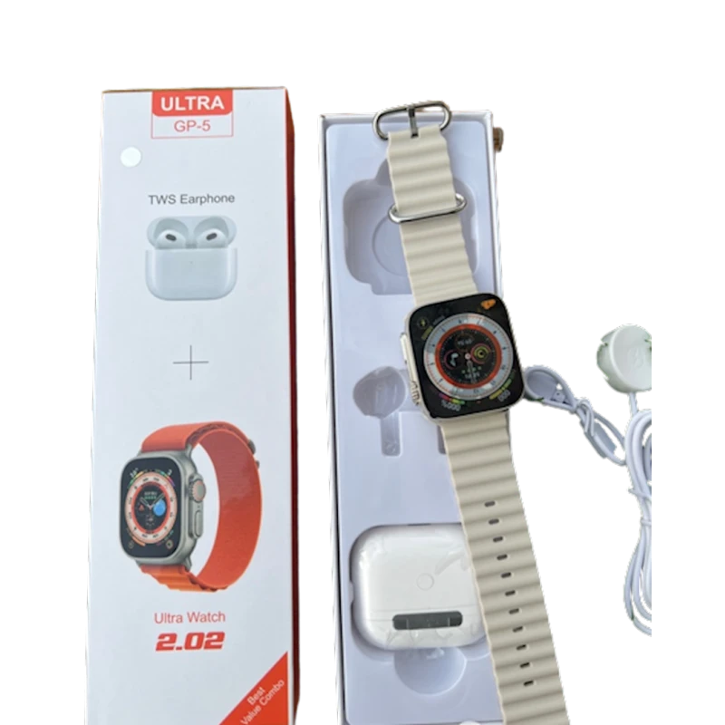 Комплект смарт-часы и наушники Smart Watch Ultra GP-5 With Earbuds Gray