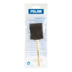 Губка для рисования Milan, с короткой деревянной ручкой, плоская, 50 мм, 14.1 мм, 169 мм - FRC-04132102 Губка для рисования Milan, с короткой деревянной ручкой, плоская, 50 мм, 14.1 мм, 169 мм - FRC-04132102