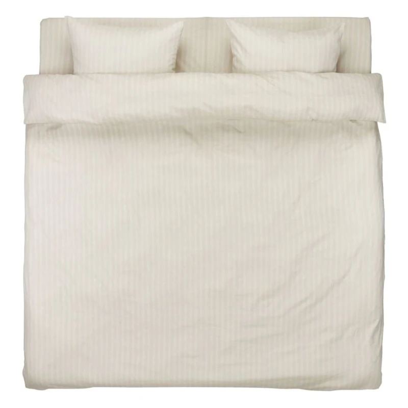 Комплект постельного белья JYSK KARMEN, пододеяльник 200x220 см, простыня 240x260 см, 2 наволочки 50x70/75 см, двуспальный, хлопок, бежевый Комплект постельного белья JYSK KARMEN, пододеяльник 200x220 см, простыня 240x260 см, 2 наволочки 50x70/75 см, двуспальный, хлопок, бежевый