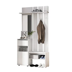 Шкаф-витрина для прихожей Lettа,200х36.8х100.1 см,ЛДСП,белый Шкаф-витрина для прихожей Lettа,200х36.8х100.1 см,ЛДСП,белый