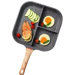 Porsiyalı tava PMT PP-LL-016, qranit, boz, 28 sm