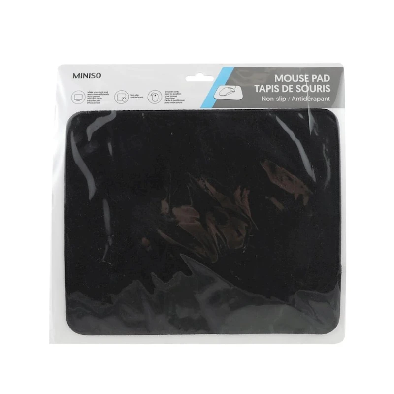 Коврик для мыши Miniso Solid Color Cloth Mouse Pad Black Коврик для мыши Miniso Solid Color Cloth Mouse Pad Black