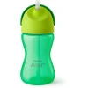 Uşaq üçün borucuqlu su qabı-fincan Phillips Avent, 300 ml, 12 ay+, yaşıl