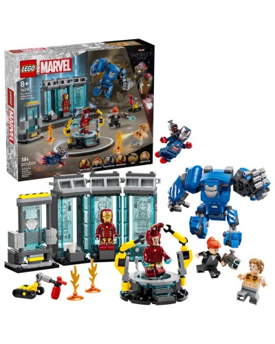 Konstruktor LEGO Marvel Iron Man's Laboratory: Hall 76315, 8 yaş+, 379 hissə - 76315