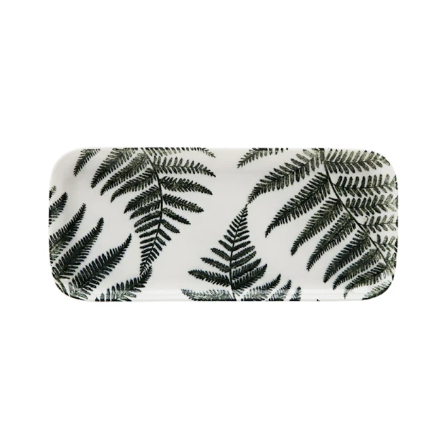 Boşqab Porland Botanical farfor, ağ/yaşıl, 27 sm